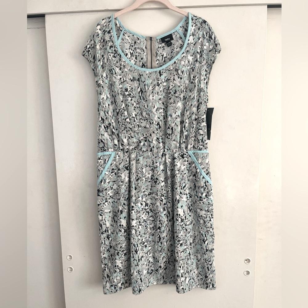 Abstract print cap sleeve dress - never worn/tags on